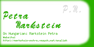 petra markstein business card